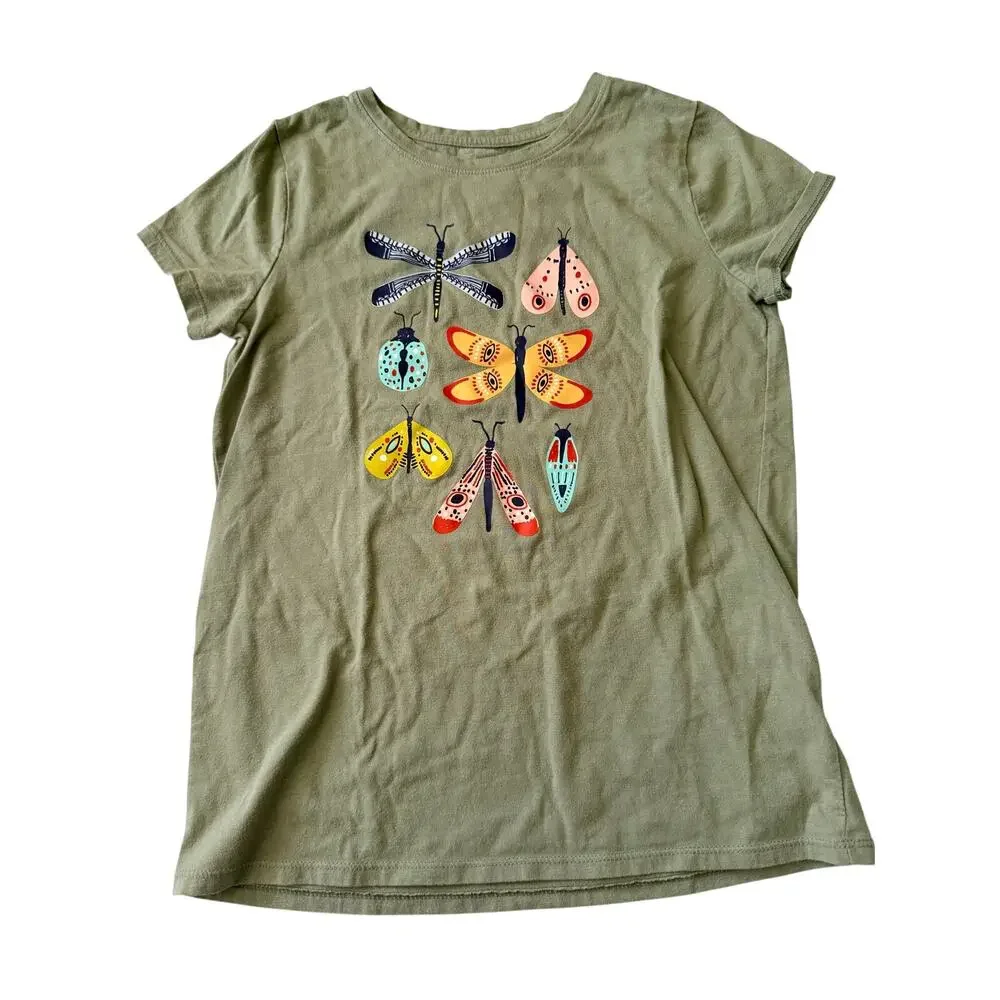 Cat & Jack Girls' Graphic Tee - Bug Print, Size Large